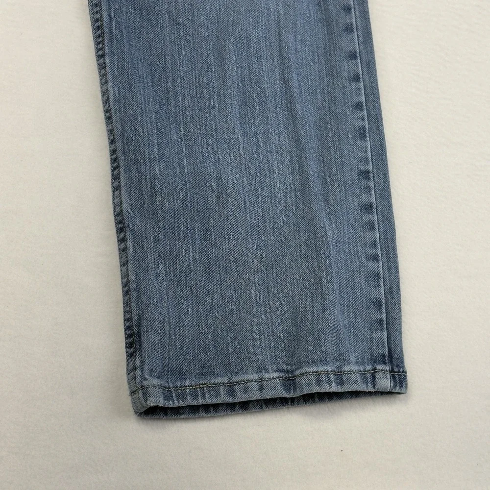 Lee Regular Fit Straight Leg Jeans Men's 36X29 (34x29 fit) Blue Distressed Denim